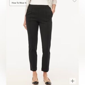 NWOT J. Crew Petite pintuck sweatpants black (Size: PS)